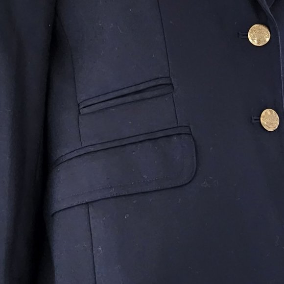 J. Crew schoolboy strong shoulder 2 gold button wool jacket/blazer Sz 2 - Picture 8 of 14